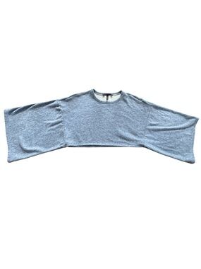 BCBGMaxAzria Heather blue cropped kimono sleeved Sweatshirt
